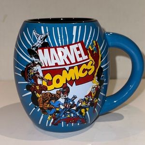 MARVEL COMICS COFFEE MUG Dark Blue 18oz X-Men Avengers Fantastic Four Spider-Man